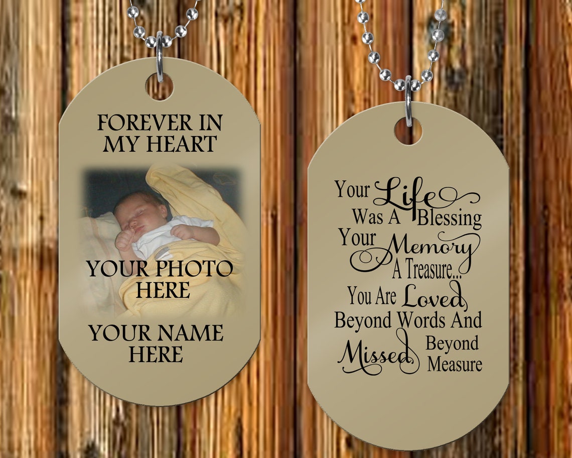 Memorial Dogtag Personalized Dog Tag Photo Dogtag Wife Etsy