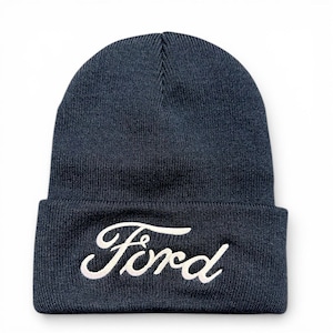 Hat - Ford Script Knit- Navy