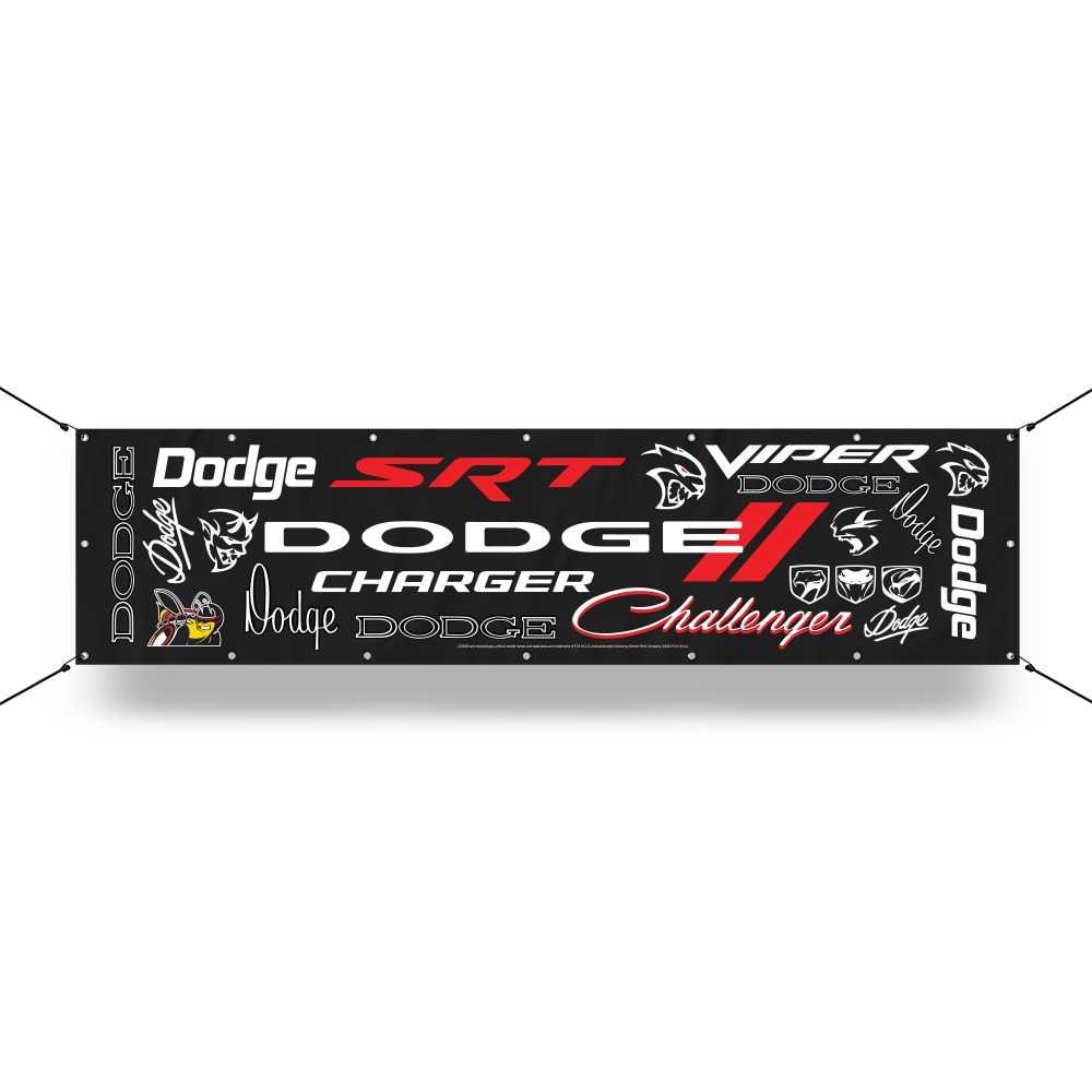 Panneau Déco Garage Dodge SRT - Enseigne Métal Vintage - Cache Plaque Voiture - Fabriqué En France