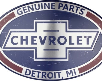 Metal Sign - Chevrolet Parts Oval