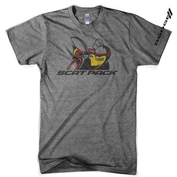 Herren Triblend Dodge Scat Pack T-Shirt (Grau)