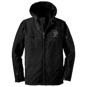 Mens Dodge® Hellcat Redeye Hooded Softshell Jacket - Black