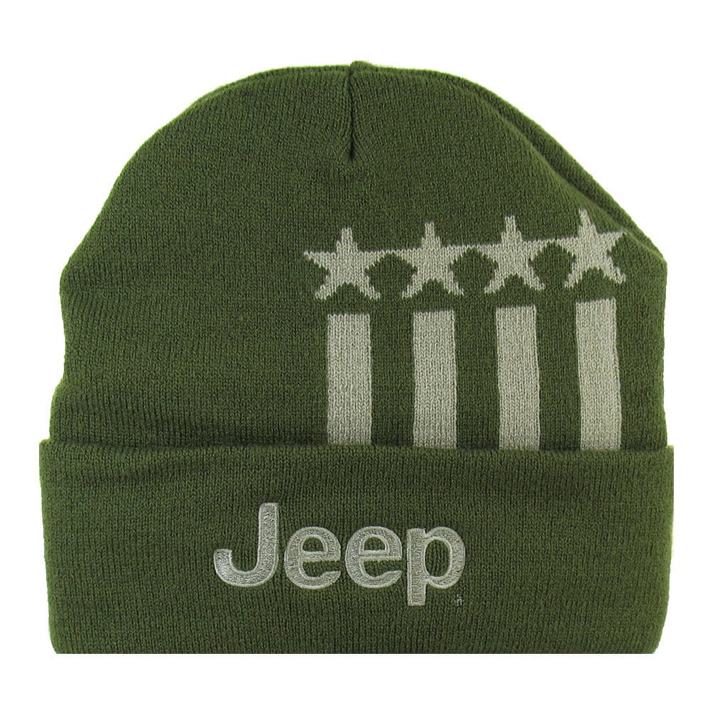 Jeep 1941 Winter Hat Knit Ski Reversible Beanie Hat With The Other Fleece Side Slouchy Beanie 