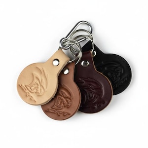 Llavero - Dodge SRT Hellcat redondo de cuero