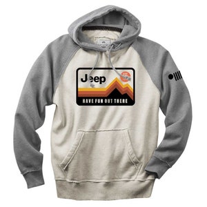 メンズ Jeep® Have Fun Out There ヴィンテージ パーカー - グレー/ナチュラル