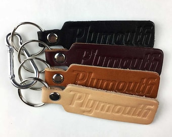 Keychain - Plymouth leather