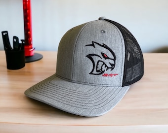 Cappello - Dodge SRT Hellcat REDEYE SnapBack Trucker (Grigio mélange/Nero)