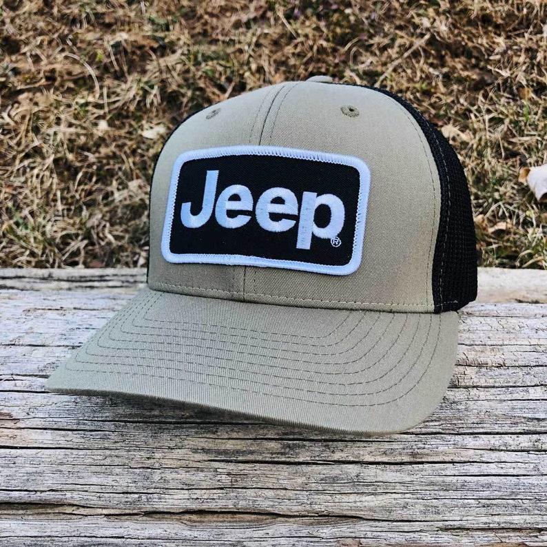 Hat Jeep Richardson Olive/black Patch Hat Flexfit | Etsy