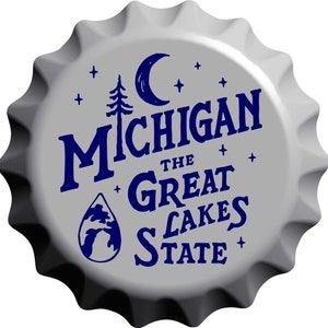 Metal Sign - Michigan Vintage 3D Bottle Cap