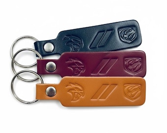 キーチェーン - ダッジ SRT ヘルキャットとバイパー レザー