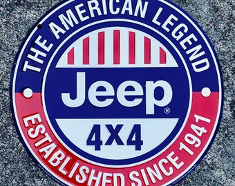 Metal Sign - Jeep The American Legend