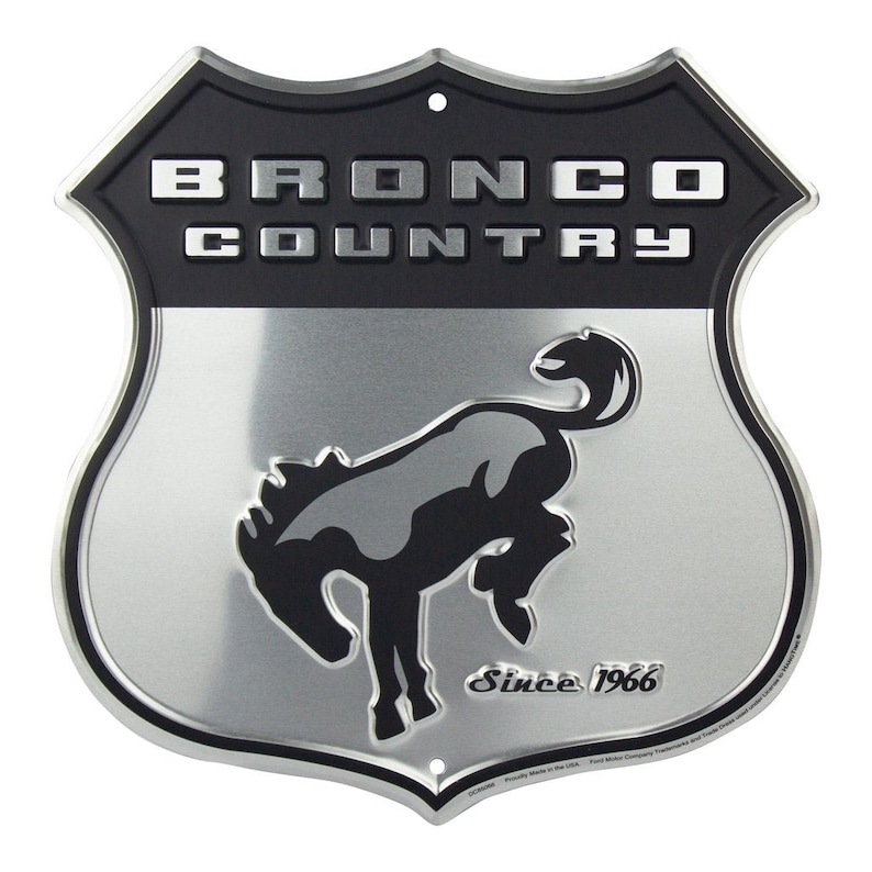 Ford Bronco Shield Sign - Thumbnail 2