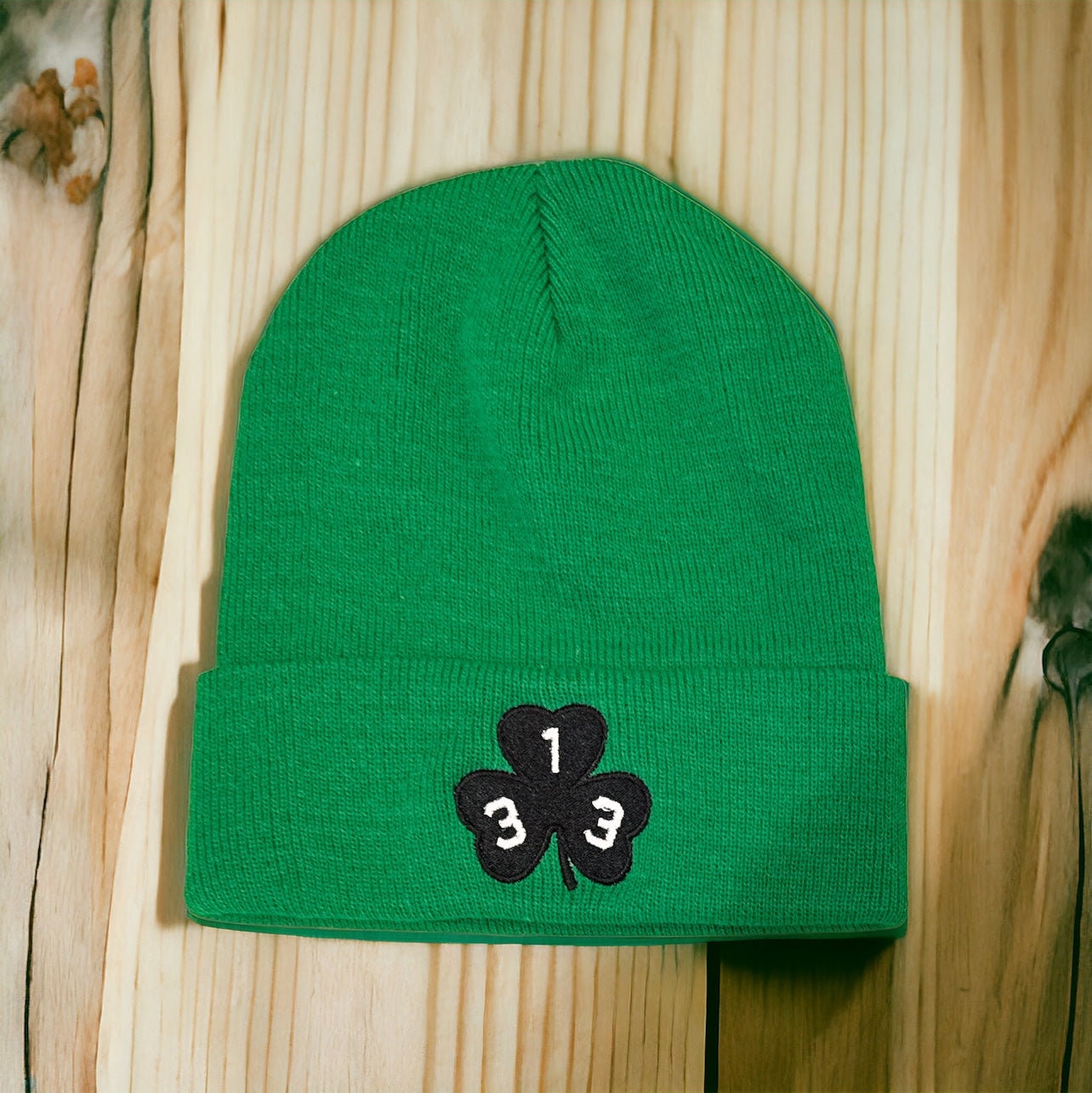 Hat - Detroit St. Patrick's 313 Shamrock Flip Knit - Kelly Green - Etsy