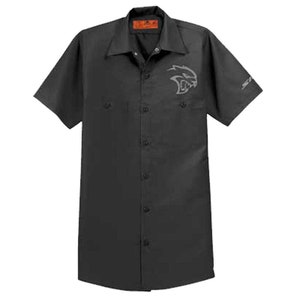 Mens Dodge SRT Hellcat Mechanic Shirt - Black