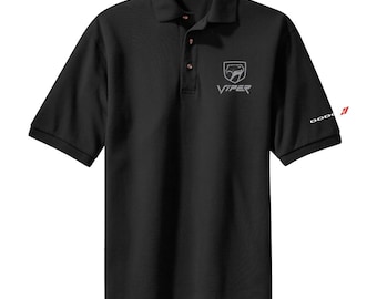 Mens Dodge Viper Sneaky Pete Polo Shirt - Black