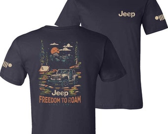 Mens Jeep® Freedom To Roam T-Shirt - Navy Blue