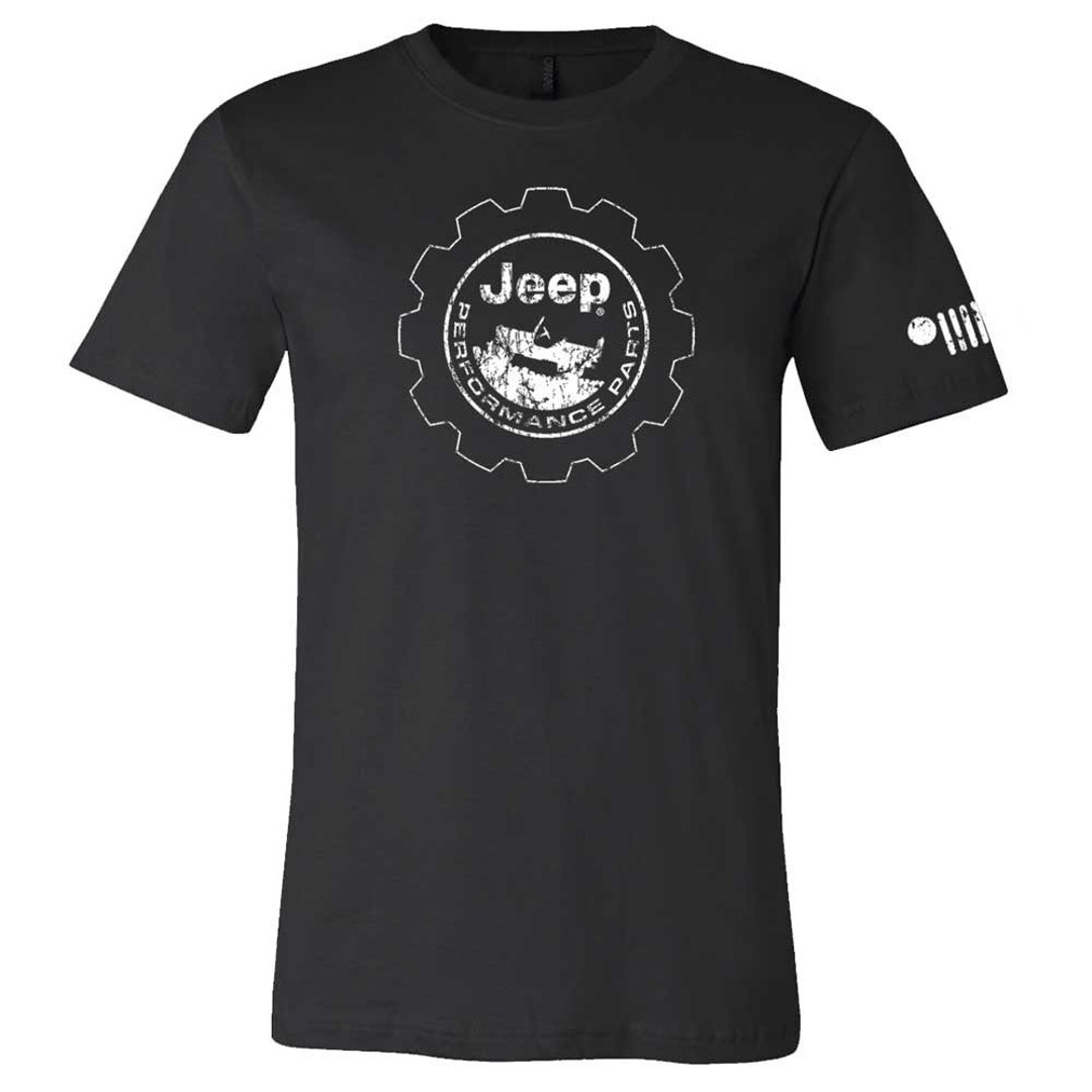Mens Jeep® Performance Distressed Logo Tshirt Black Etsy