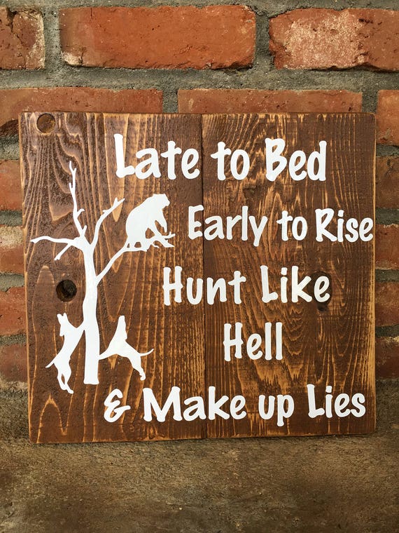 Hunting Sign Lodge Or Man Cave Decor Bear Hunting Hound Hunting Sign