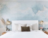 SALE** Clouded Wallpaper - Vintage Mural | Watercolor Wallpaper