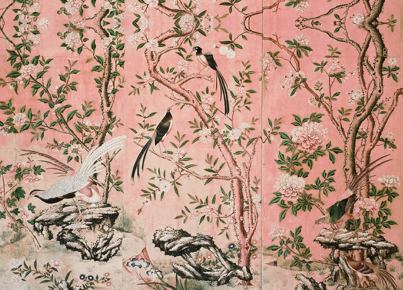 Magnolia Wallpaper Chinoiserie Retro Wallpaper image 2