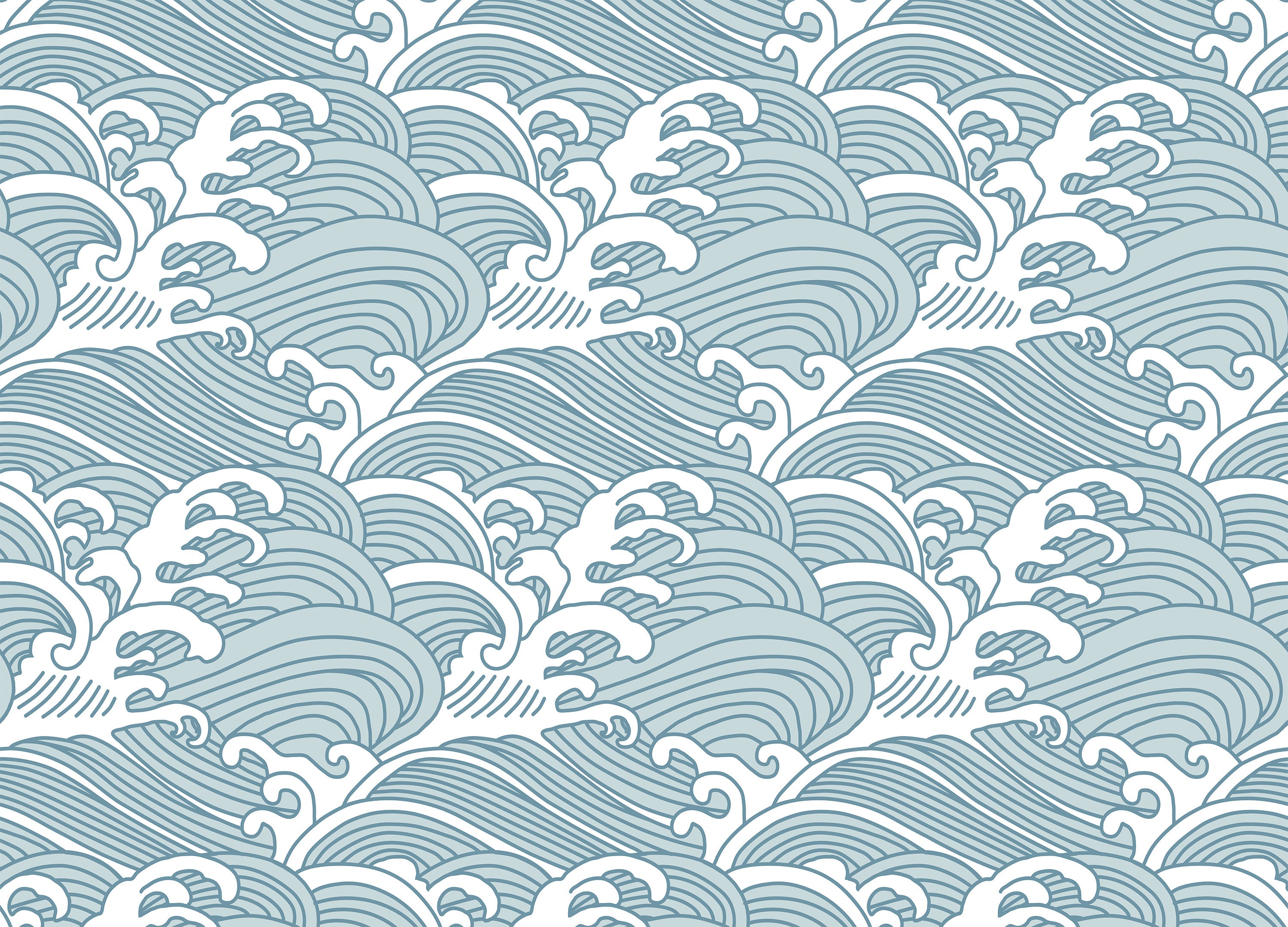 Bombora Wallpaper Blue Contemporary Mural Etsy Canada