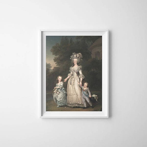 Marie Antoinette Print - Vintage | Large Victorian Art