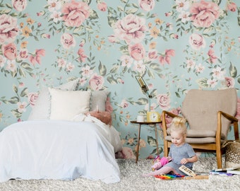 SALE - Cutesie Floral Wallpaper - Floral Wallpaper