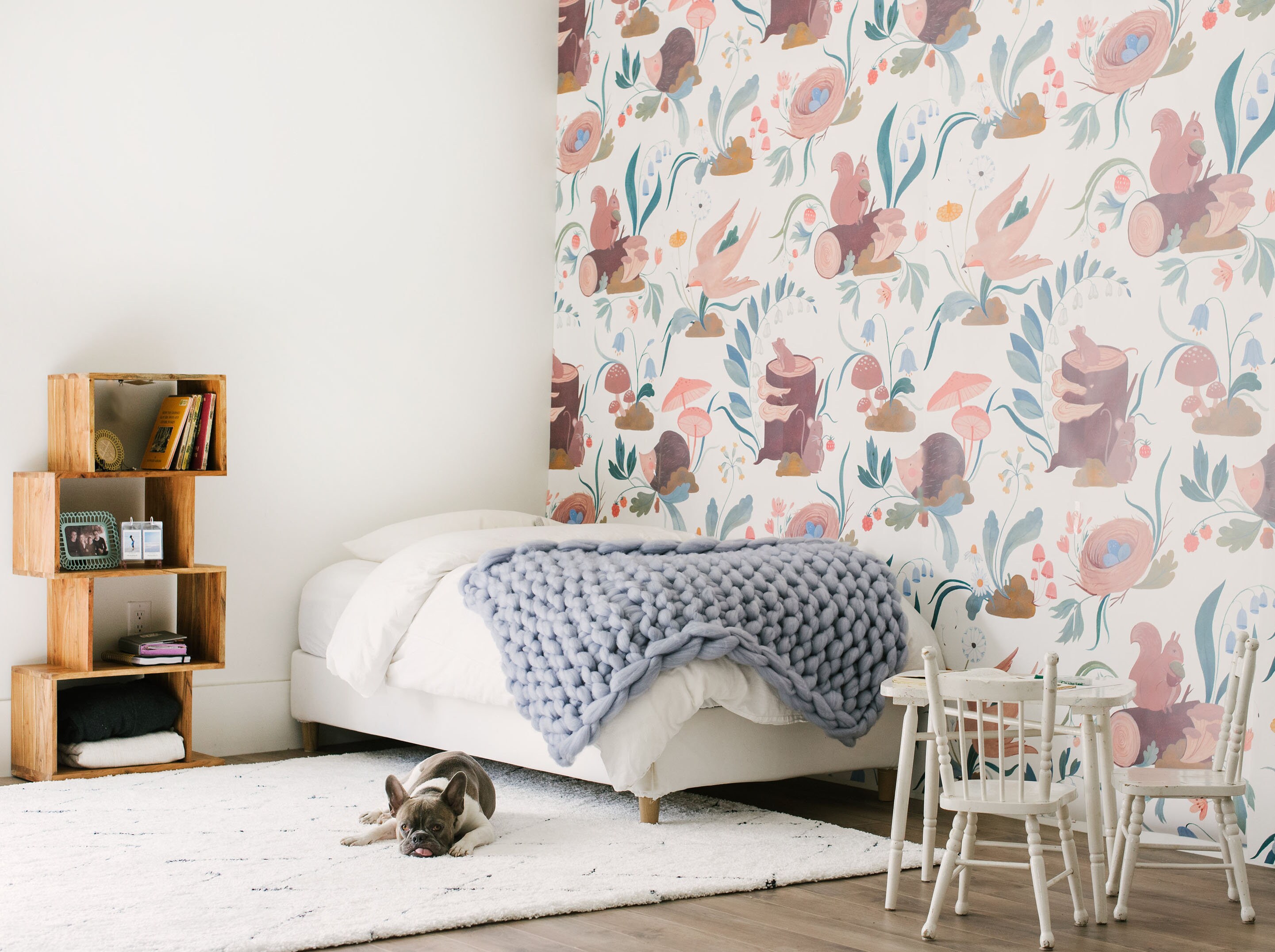 Mushroom Forest Mural Flower Wall Mural Flower Wallpaper Etsy