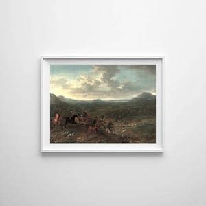 Fox Hunt Print - Vintage | Large Scenic Art