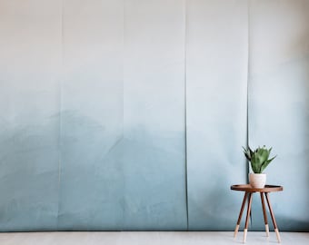 Blue Roke Ombre Wallpaper - Watercolor | Misty Fog Wallpaper