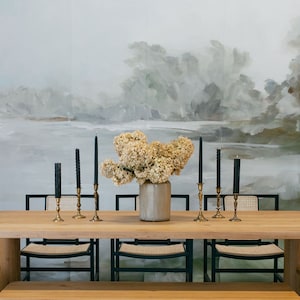 Misty Morning - Vintage Mural | Tapeta akwarelowa