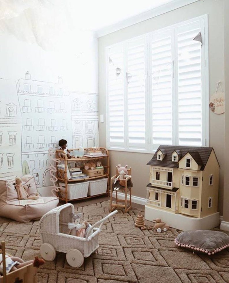 Parisian Street Mural Nursery Paris Wallpaper Paris Wall Etsy UK