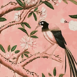 Magnolia Wallpaper Chinoiserie Retro Wallpaper image 3
