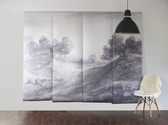 Shaded Landscape Mural Wallpaper Scenic 50