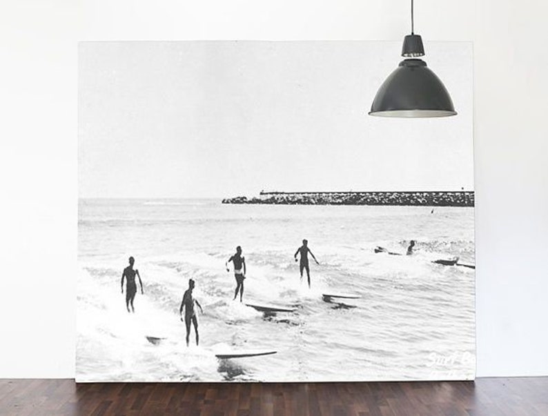 Surf Board Riders Print - Vintage Photography | Large Wall Art - Etsy
