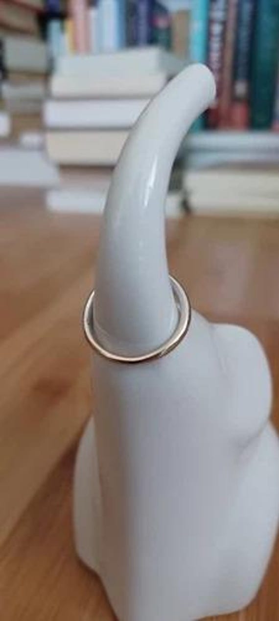 Solid 14K White Gold Ring, Madagascar Ruby, Size … - image 9