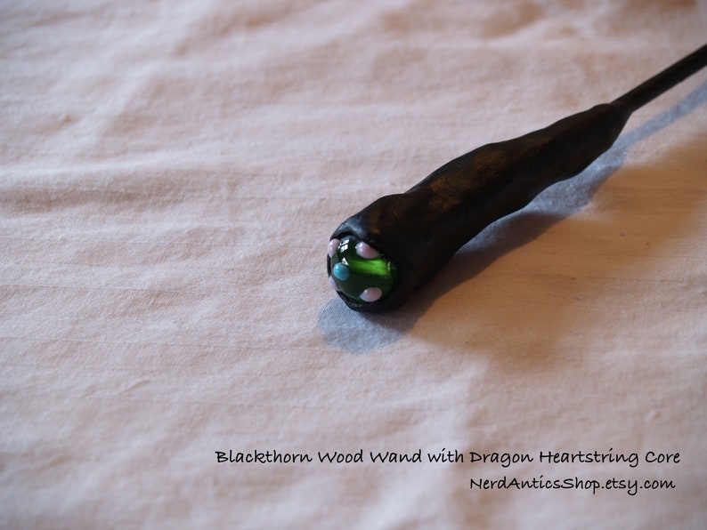 Blackthorn Wood Wand with Dragon Heartstring Core