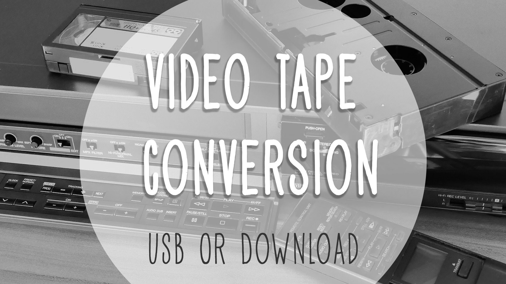 Video Tape to Digital Download or USB Etsy