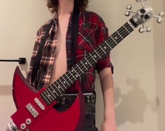 Marshall Lee Guitar - Wood prop replica - Life size - Non-Harmful Toy