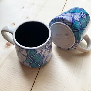 Ceramic Coffee or Tea Mug Palm Tree Pattern image 1