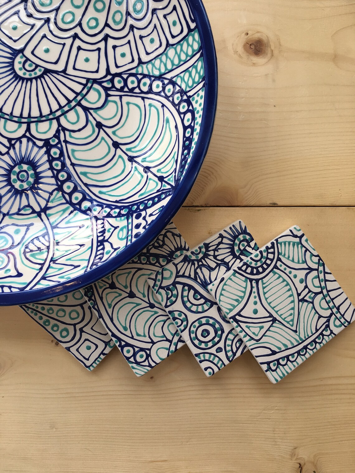 Coasters Zentangle Pattern Etsy