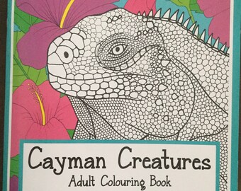 Cayman creatures adult colouring book