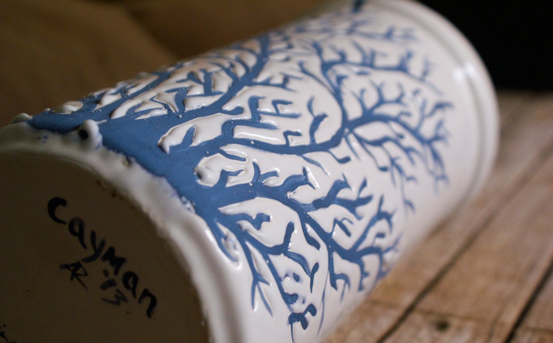 Coral Ceramic Wine Cooler Etsy