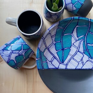 Ceramic Coffee or Tea Mug Palm Tree Pattern image 2