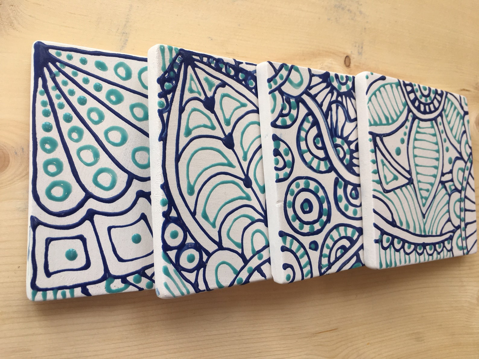 Coasters Zentangle Pattern Etsy