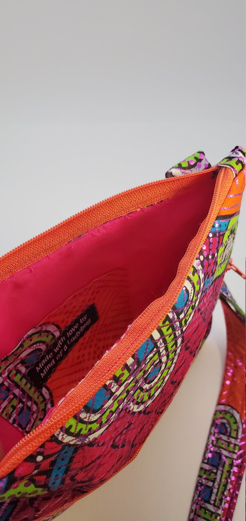 African Print Crossbody with Outer Pocket