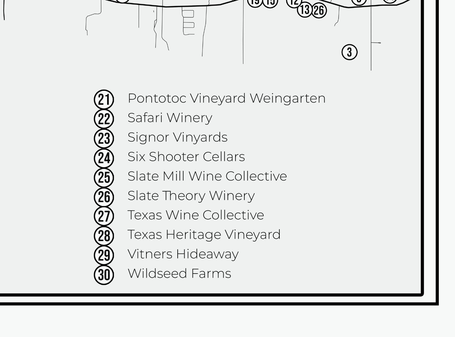 Fredericksburg, Texas Wineries and Vinyards Map &amp; Checklist 36"x24" DIGITAL DOWNLOAD - Etsy