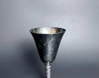 Vintage Silver Wine Goblet from Spain