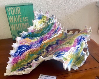 Ceramic Wave Sculpture "Here Comes the Sun" -Wave Sculpture- Wave Art - Surfer Art