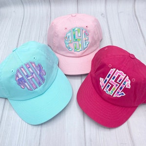 Monogrammed Appliqué Adult Vintage Baseball Hat, Personalized Women Baseball Hat, Distressed Baseball Cap, Bridal Bridesmaids Hats